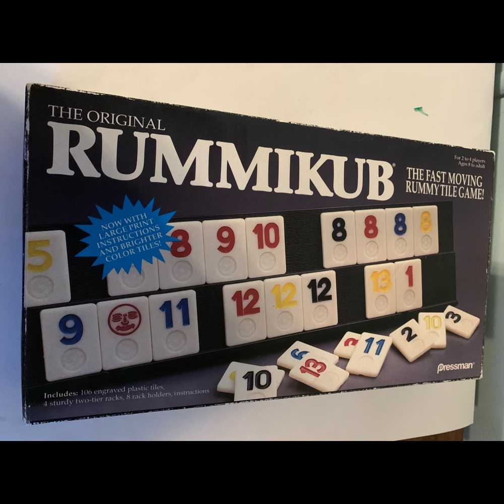 RUMMIkUB Rummy Tile Game 1990 Pressman Complete